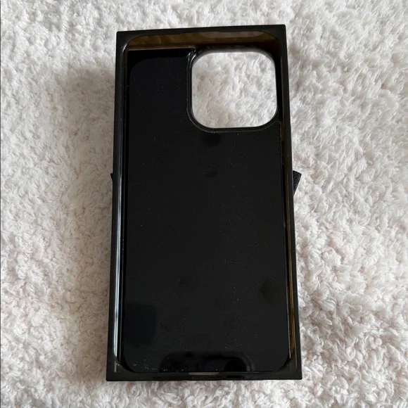 Flaunt Elite Black Square Rhinestone Bow Brilliance iPhone 15 Pro Max Case - Picture 2 of 8